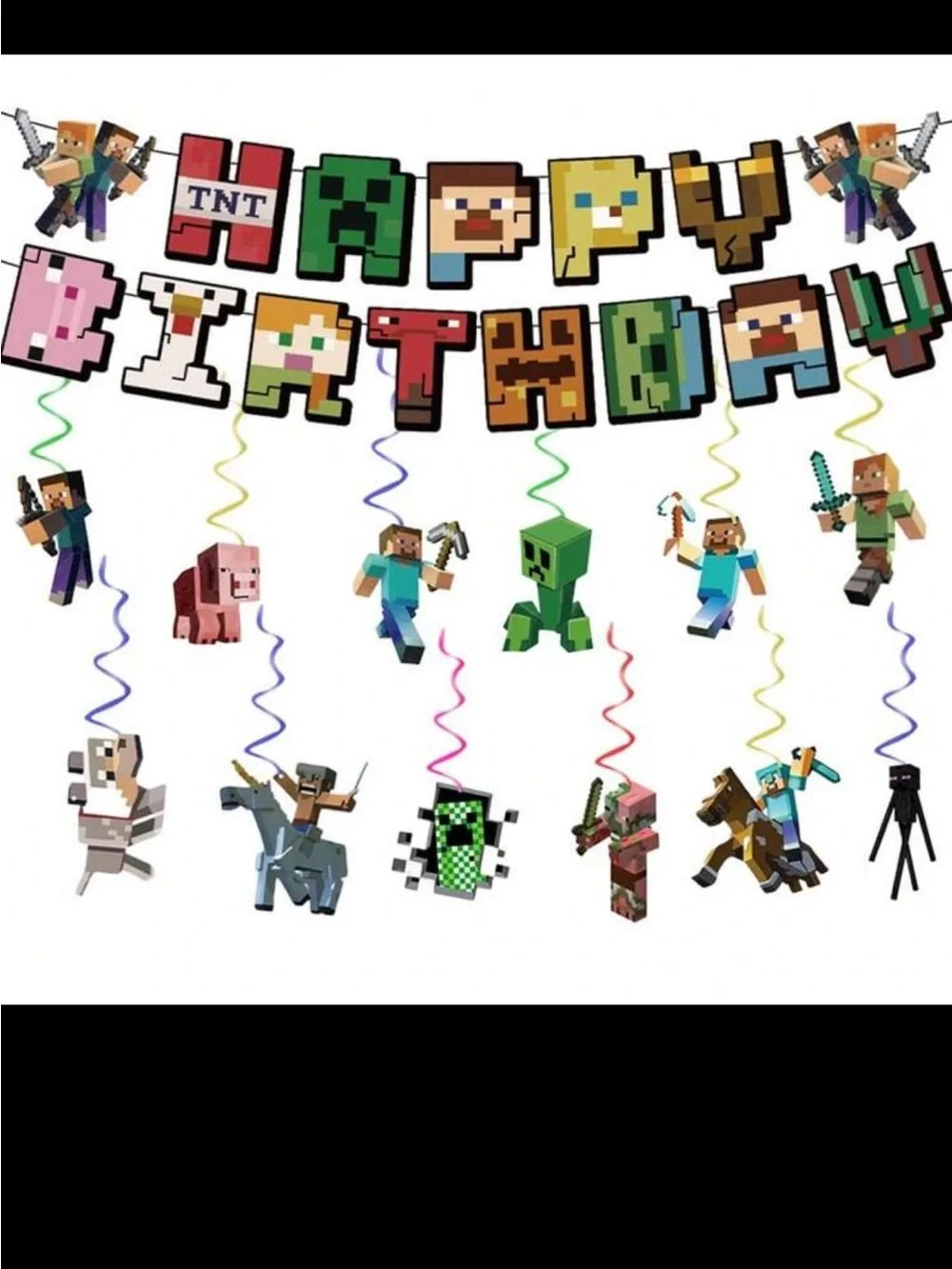 Minecraft Bday Deco 💚